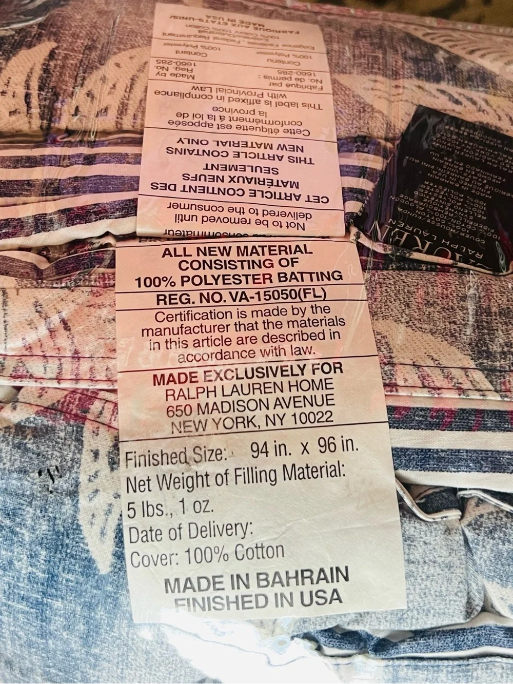 NWT❤️Lauren Ralph Lauren Evan 3 Pc Queen Size Duvet Comforter Set